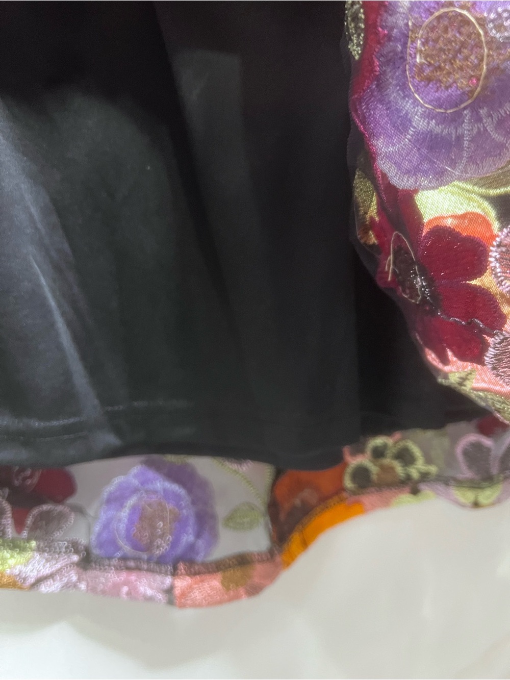 Lulus Thriving Poise Black 3D Floral Embroidered Tie-Strap Maxi Dress NWT Size L - Picture 15 of 17